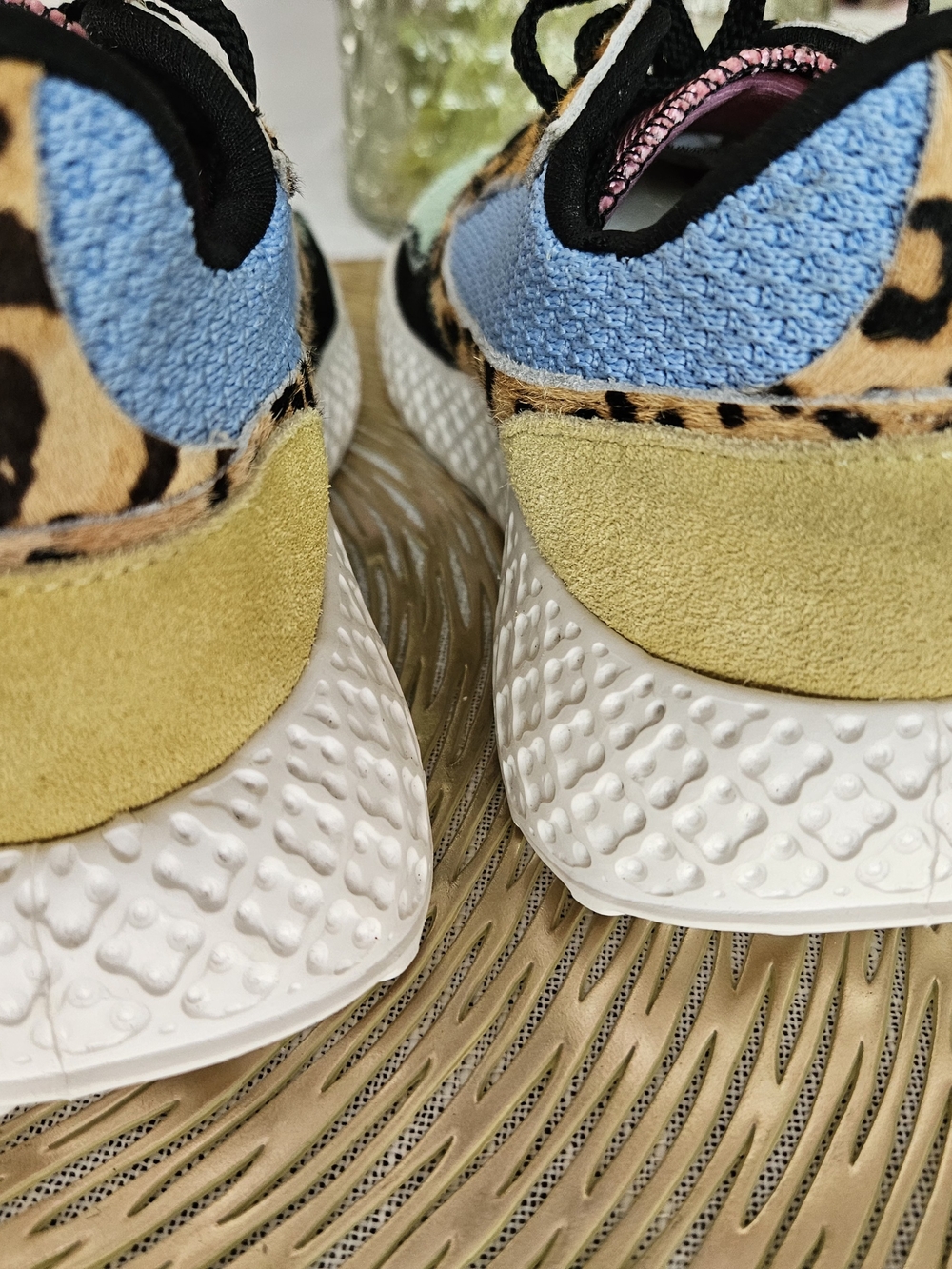 ​Steve Madden Verdict Leopard Multi Colorblock Knit Sneakers Women's Size 8.5 - Picture 7 of 10